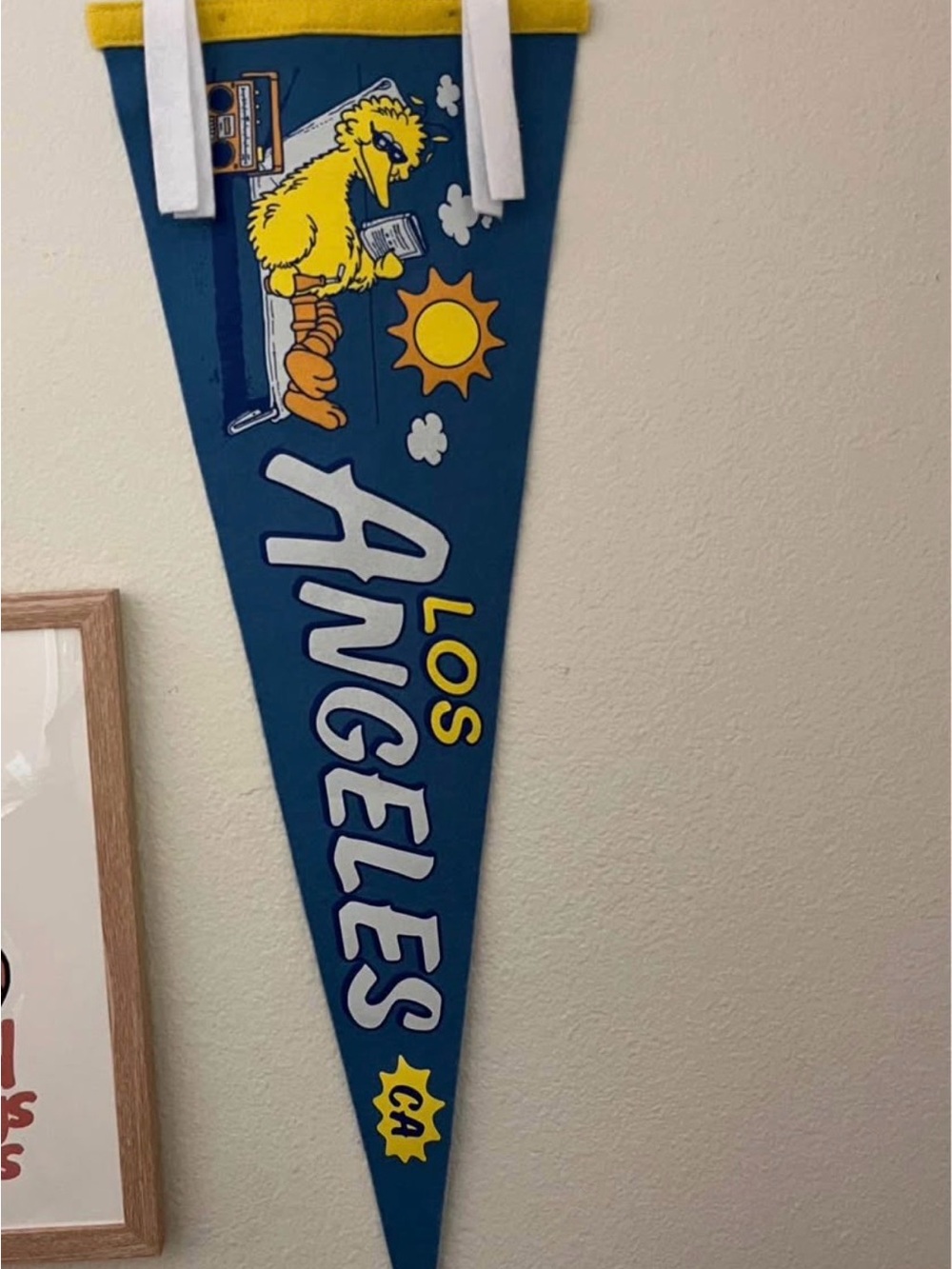 Oxford Pennant Los Angeles Sesame street Big Bird Kids room decor